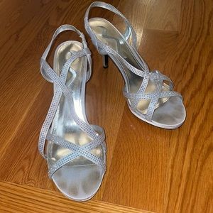 Silver Studded & Strappy 3 inch Heels